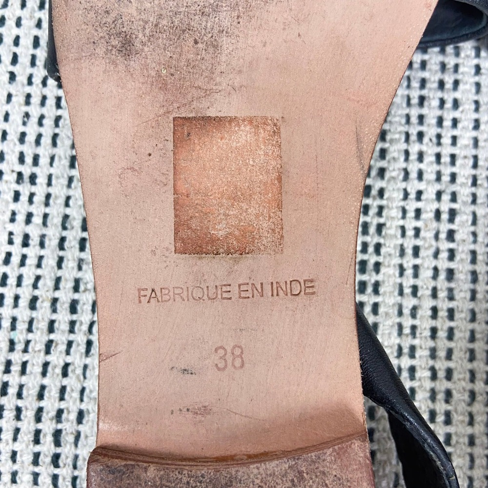 Free People Black Leather Sandals - Picture 9 of 10